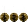 House Doctor Orb Weihnachtsschmuck 3er Set 12,5 cm, Goldfarben