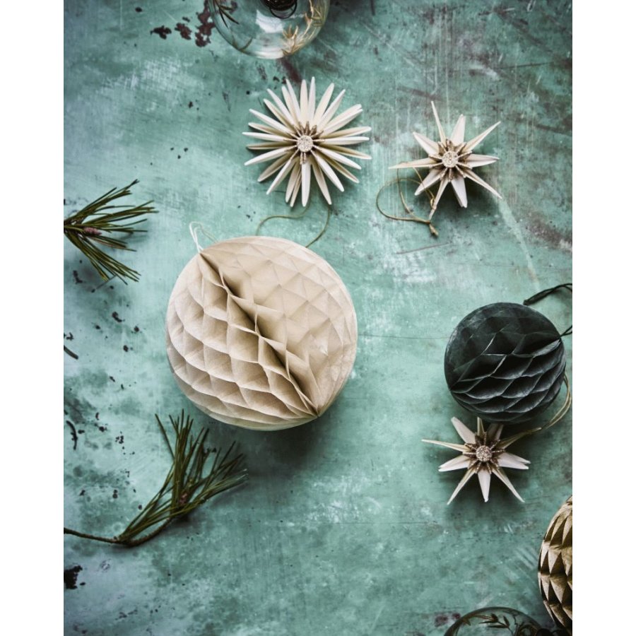 House Doctor Orb Weihnachtsschmuck 3er Set 12,5 cm, Elfenbein