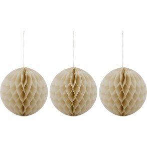 House Doctor Orb Weihnachtsschmuck 3er Set 12,5 cm, Elfenbein