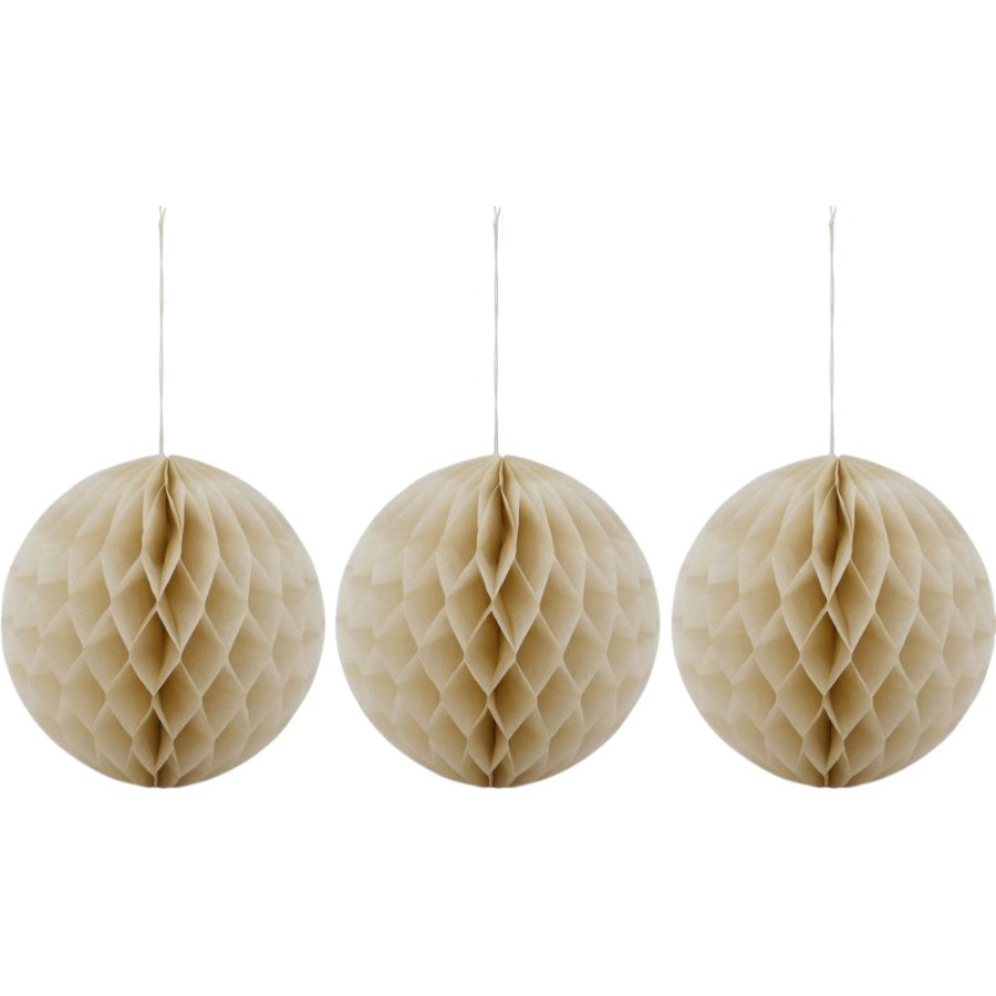 House Doctor Orb Weihnachtsschmuck 3er Set 12,5 cm, Elfenbein