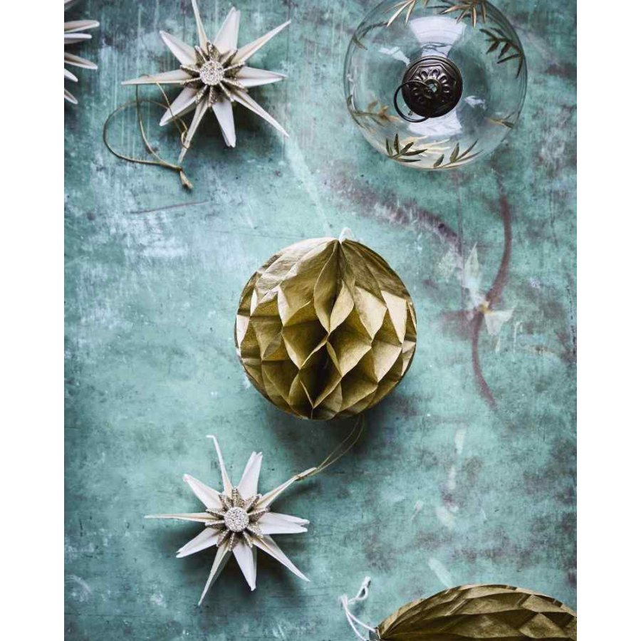 House Doctor Orb Weihnachtsschmuck 3er Set 8 cm, Goldfarben