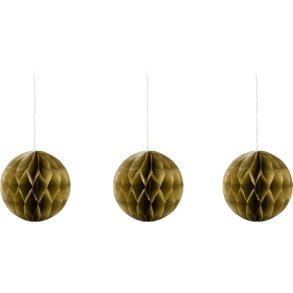 House Doctor Orb Weihnachtsschmuck 3er Set 8 cm, Goldfarben