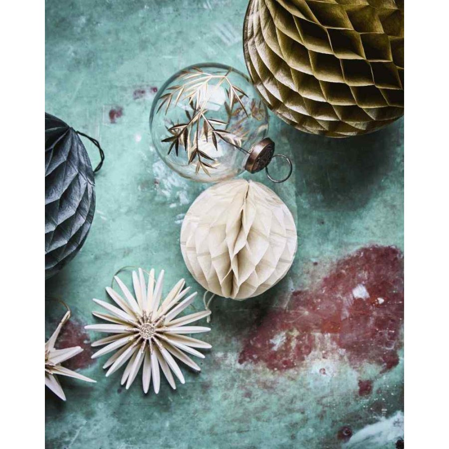 House Doctor Orb Weihnachtsschmuck 3er Set 8 cm, Elfenbein
