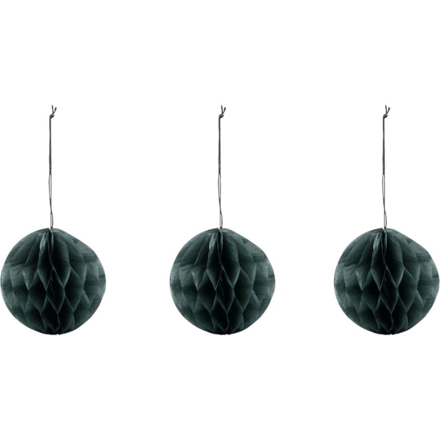 House Doctor Orb Weihnachtsschmuck 3er Set 8 cm, Grün