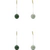 House Doctor Mach Weihnachtsschmuck 4er Set 4 cm, Dunkelgrün/Mintgrün