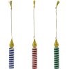 House Doctor Candle Weihnachtsschmuck 3er Set H9 cm, Grün/Rosa/Blau