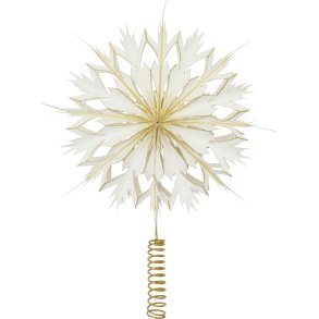 House Doctor Alsta Weihnachtsbaumstern H35 cm, Wei/Goldfarben