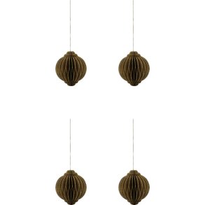 House Doctor Alsta Weihnachtsschmuck 4er Set 8 cm, Braun