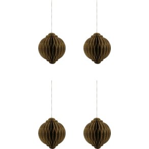 House Doctor Alsta Weihnachtsschmuck 4er Set 10 cm, Braun