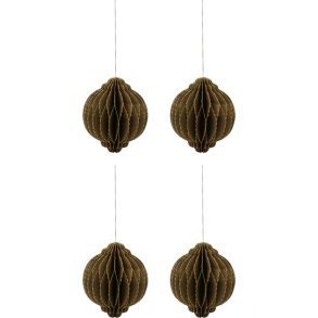 House Doctor Alsta Weihnachtsschmuck 4er Set 12 cm, Braun