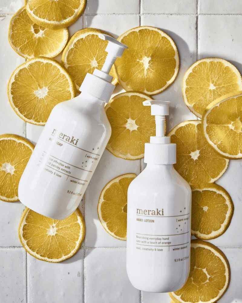 Meraki Geschenkbox mit Handseife und Handlotion 275 ml, Warm Orange