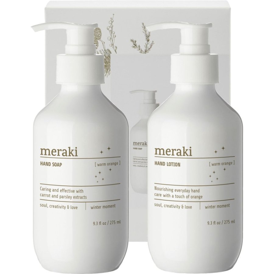 Meraki Geschenkbox mit Handseife und Handlotion 275 ml, Warm Orange