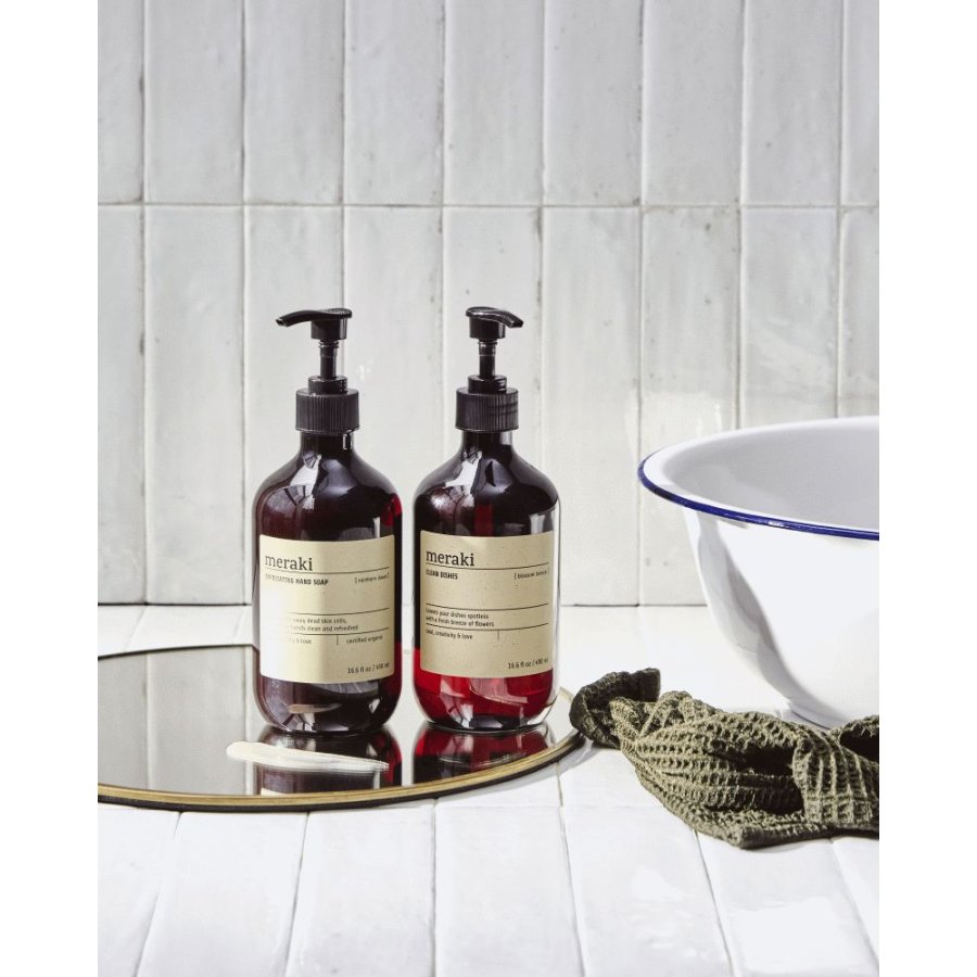 Meraki Geschenkbox mit Peeling-Handseife und Spülmittel 490 ml, Northern Dawn/Blossom Breeze