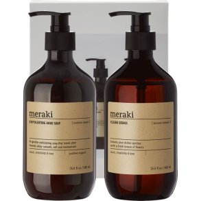 Meraki Gaveske m. Eksfolierende Hndsbe og Opvaskemiddel 490 ml, Northern Dawn/Blossom Breeze