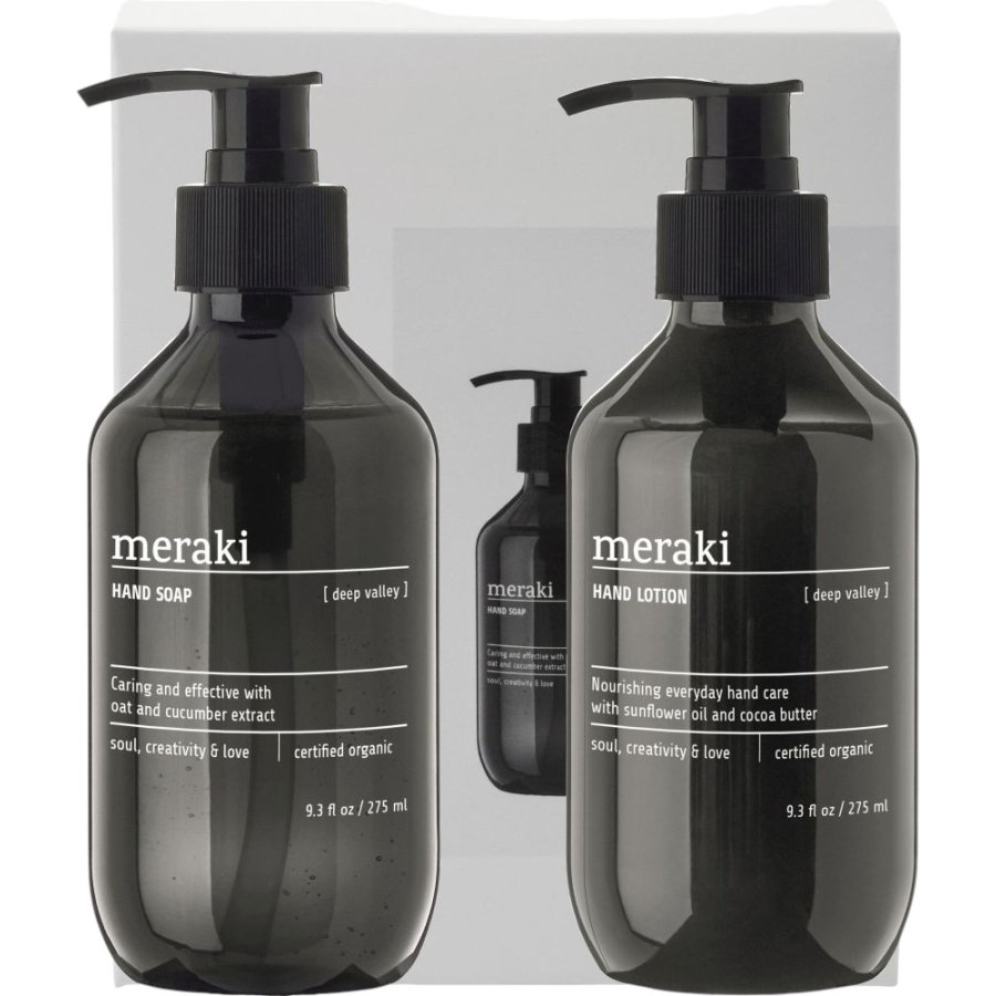 Meraki Geschenkbox mit Handseife und Handlotion 275 ml, Deep Valley