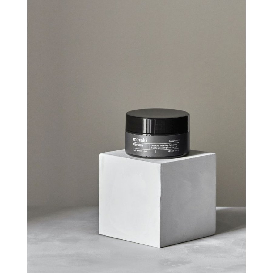 Meraki Körperpeeling mit Aktivkohle 200 ml, Deep Valley