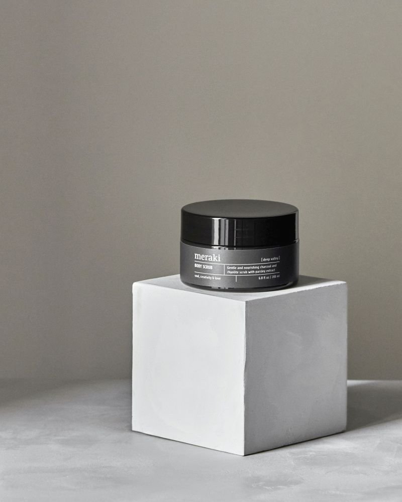 Meraki Körperpeeling mit Aktivkohle 200 ml, Deep Valley