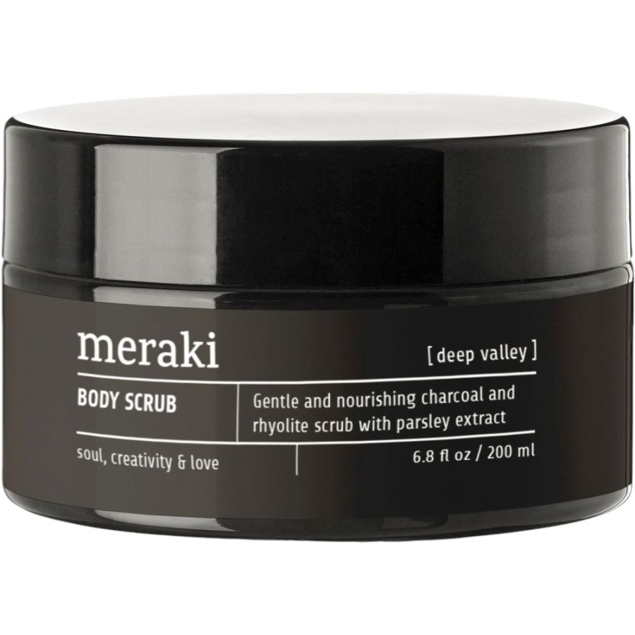 Meraki Körperpeeling mit Aktivkohle 200 ml, Deep Valley