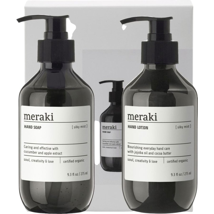 Meraki Geschenkbox mit Handseife und Handlotion 275 ml, Silky Mist