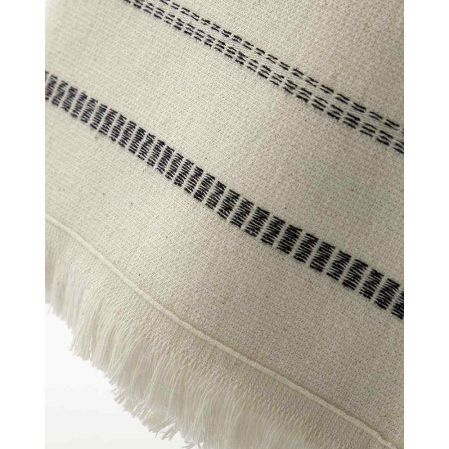 Meraki TRUE Handtuch 50x100 cm, Naturweiß/Schwarz