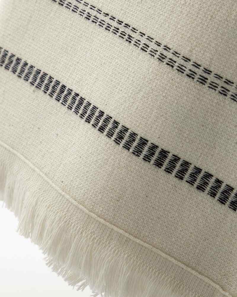 Meraki TRUE Handtuch 50x100 cm, Naturweiß/Schwarz