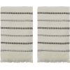 Meraki TRUE Handtuch 50x100 cm, Naturweiß/Schwarz