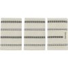 Meraki TRUE Waschlappen 3er Set 30x30 cm, Naturweiß/Schwarz