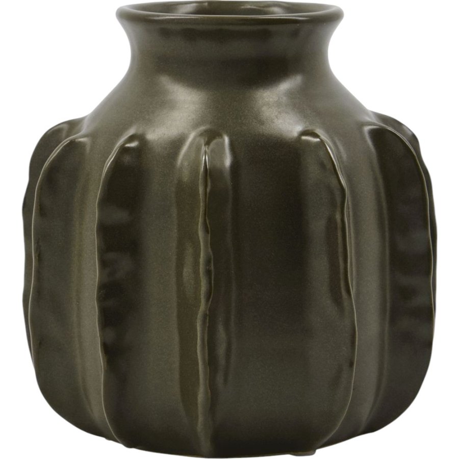 House Doctor Cactus Vase H15 cm, Dunkelgrün