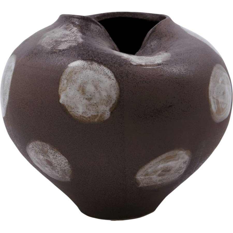House Doctor Expo Vase H19 cm, Braun/Naturweiß
