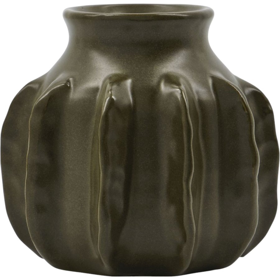 House Doctor Cactus Vase H10 cm, Dunkelgrün