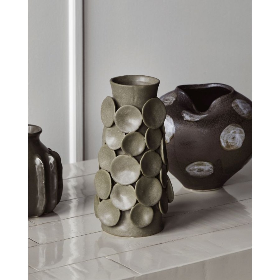 House Doctor Dot Vase H26,5 cm, Khaki