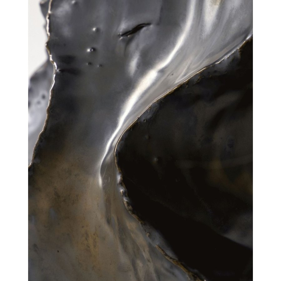 House Doctor Waves Vase H25 cm, Antikes Metallic