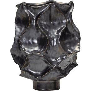 House Doctor Waves Vase H25 cm, Antikes Metallic