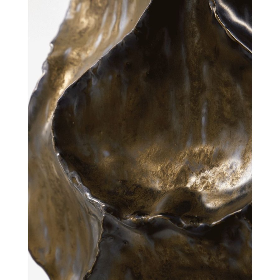 House Doctor Waves Vase H34 cm, Antikes Metallic