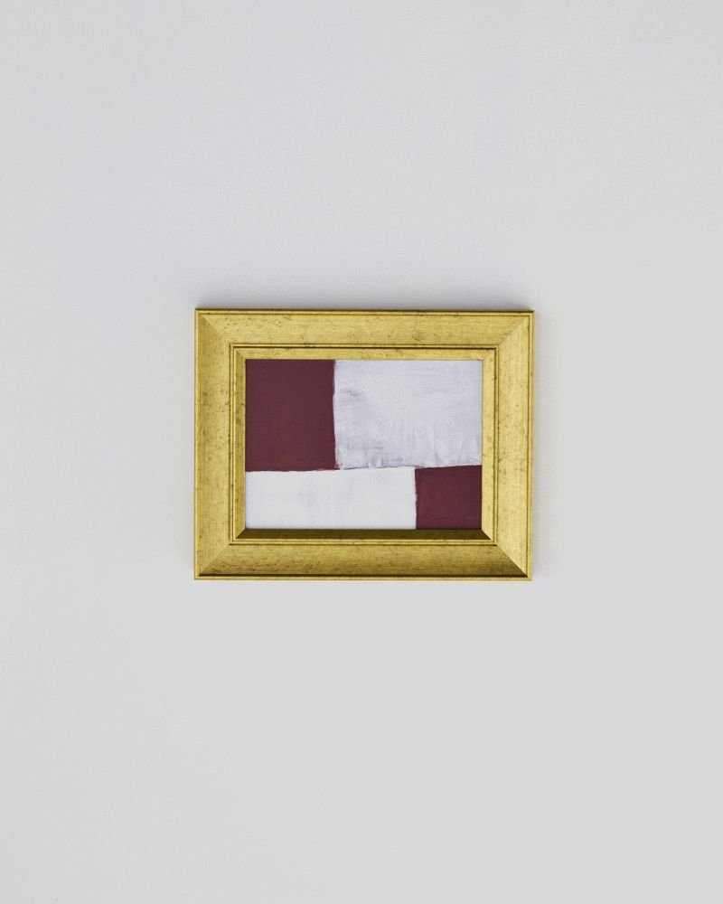 House Doctor Ruby Wandkunst 24x30 cm, Rot/Beige