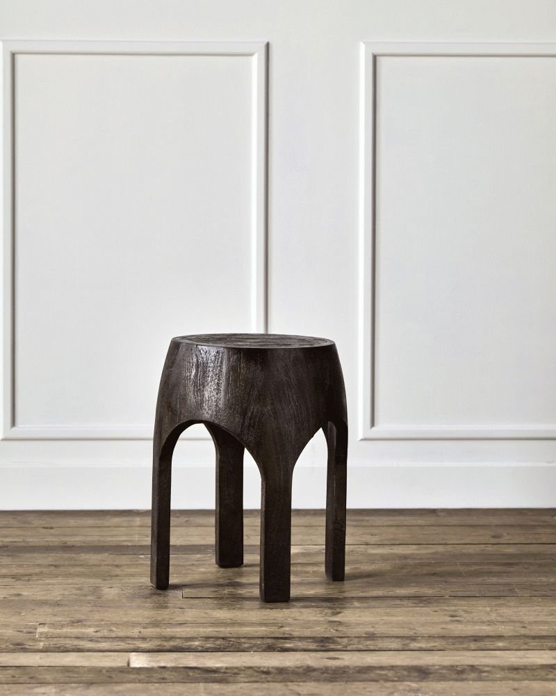 House Doctor Woda Hocker H46 cm, Mangoholz