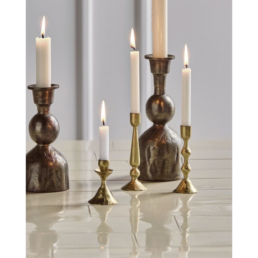 House Doctor Castle Kerzenhalter 3er Set, Antikes Messing