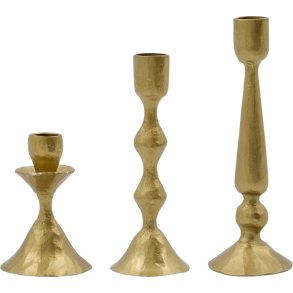 House Doctor Castle Kerzenhalter 3er Set, Antikes Messing