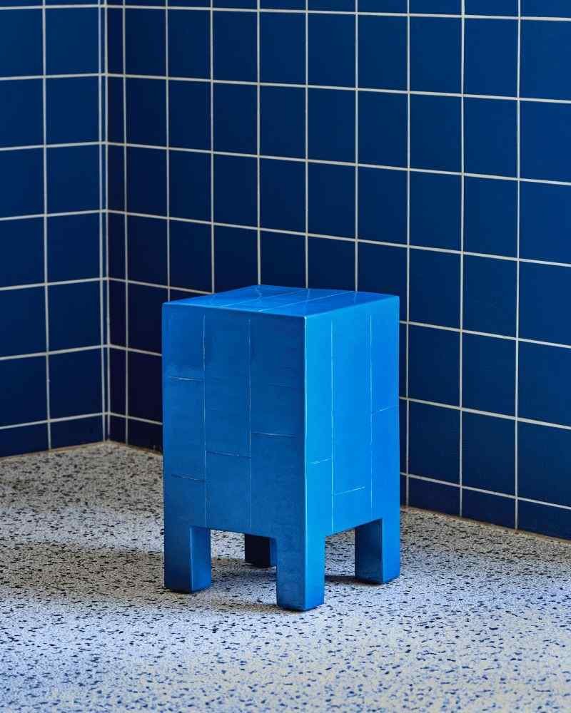 House Doctor Brick Beistelltisch H50,5 cm, Blau