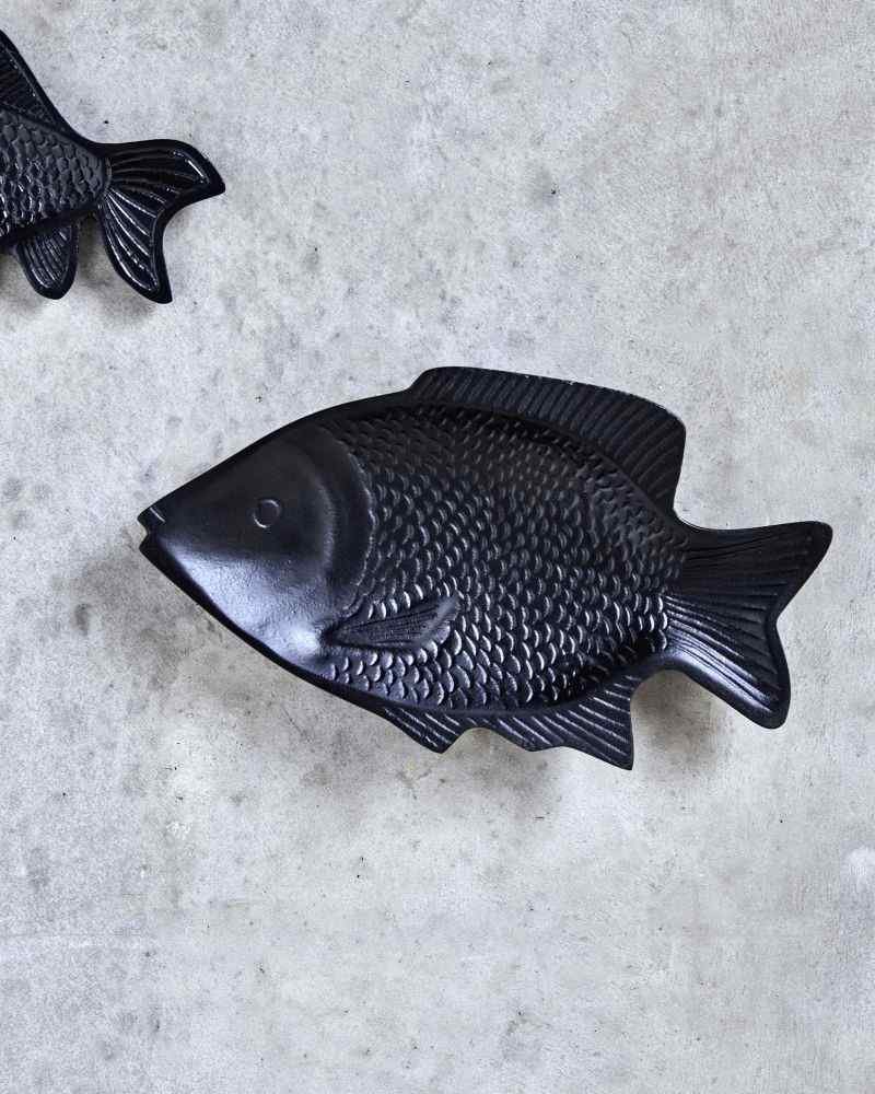 House Doctor Fish Wandkunst 16,5x30 cm, Schwarz