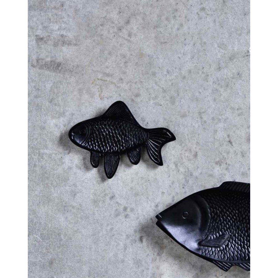 House Doctor Fish Wandkunst 14,5x19,5 cm, Schwarz