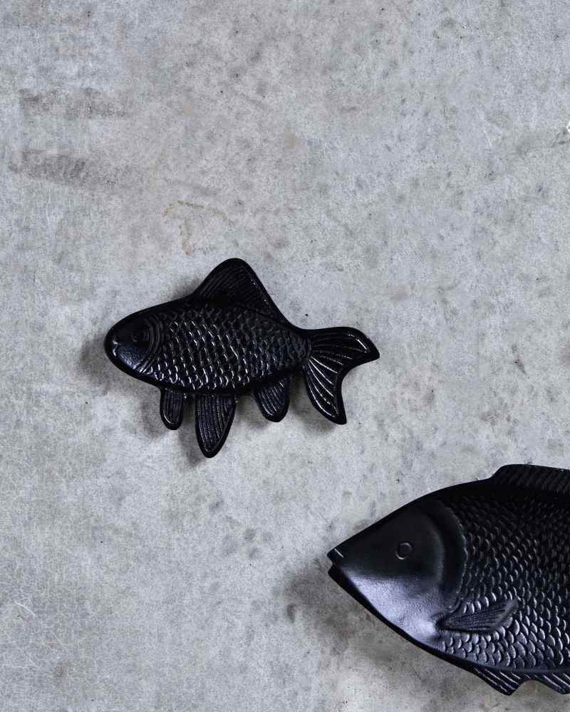 House Doctor Fish Wandkunst 14,5x19,5 cm, Schwarz