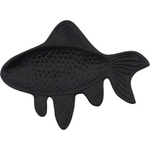 House Doctor Fish Wandkunst 14,5x19,5 cm, Schwarz