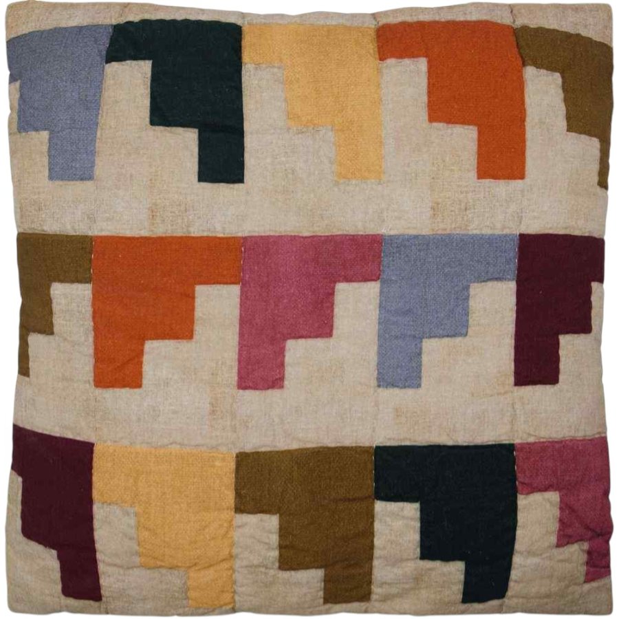 House Doctor Block Kissenbezug 50x50 cm, Mehrfarbig