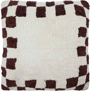 House Doctor Chess Pudebetrk 50x50 cm, Brun/Rhvid