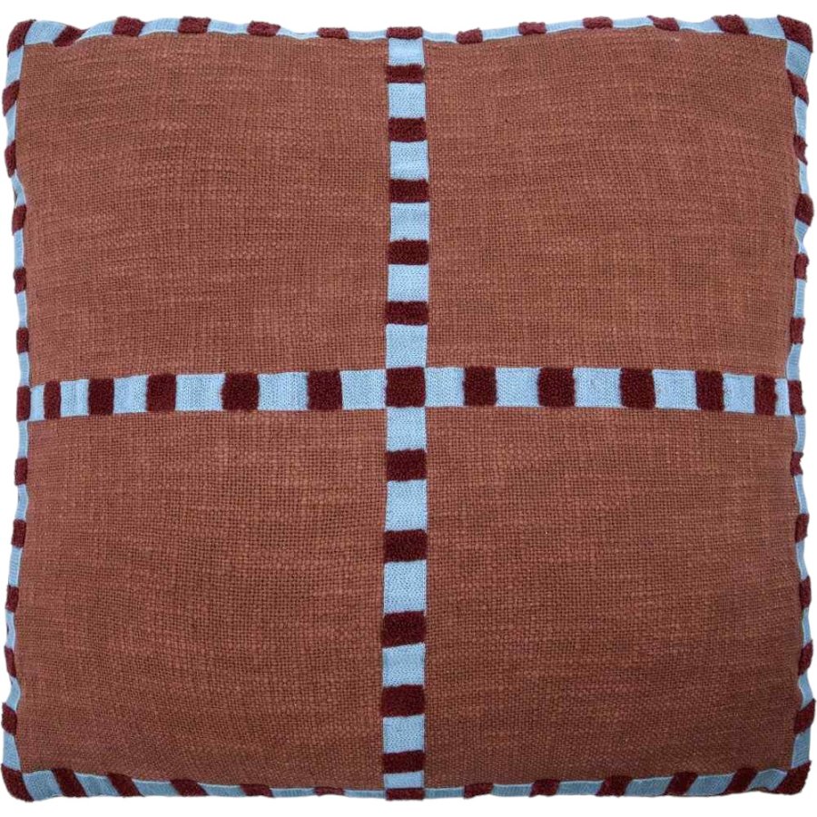 House Doctor Cross Kissenbezug 50x50 cm, Braun