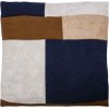 House Doctor Patch Kissenbezug 50x50 cm, Schwarz/Sand/Braun