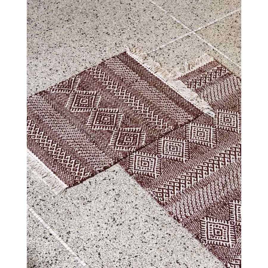 House Doctor Ethnic Teppich 60x90 cm, Braun/Natur