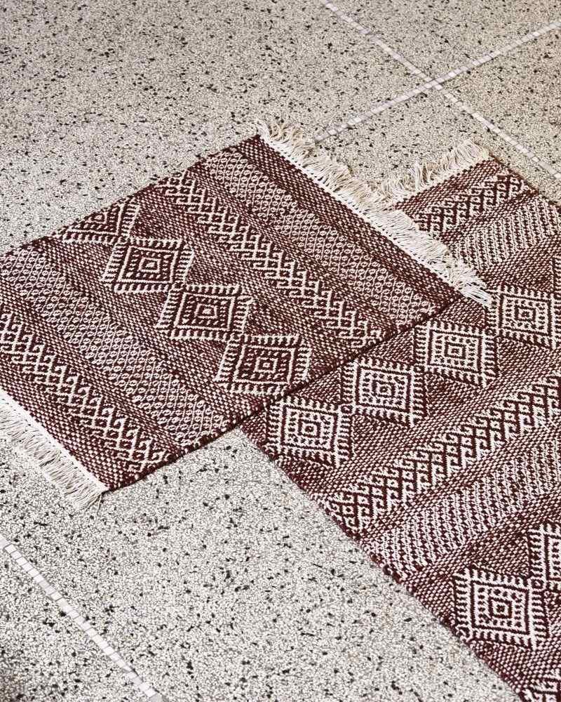 House Doctor Ethnic Teppich 60x90 cm, Braun/Natur