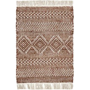House Doctor Ethnic Teppich 60x90 cm, Braun/Natur